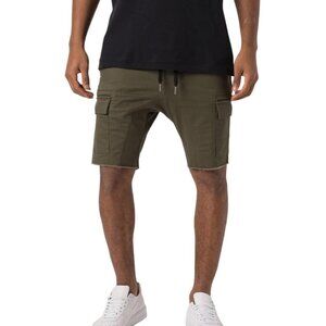 Zanerobe Men's Size 34 Military Green Cotton Elastane Fatigue Shorts